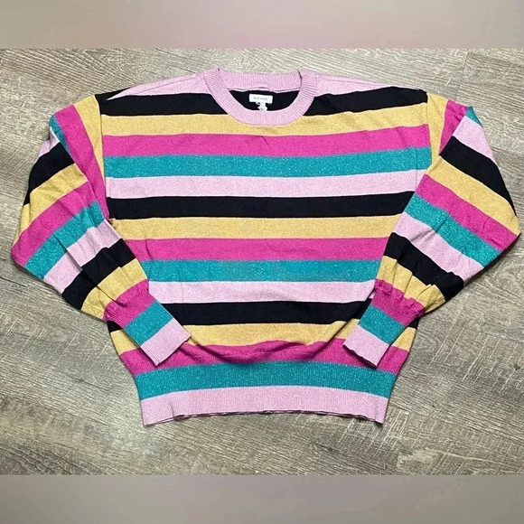 Nine West colorful crewneck sweater size XL - Picture 2 of 4